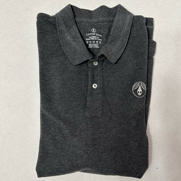 Lands End Rhinegeist Brewery Mens Size XL Charcoal Grey Polo Shirt Cincinnati - Picture 3 of 9